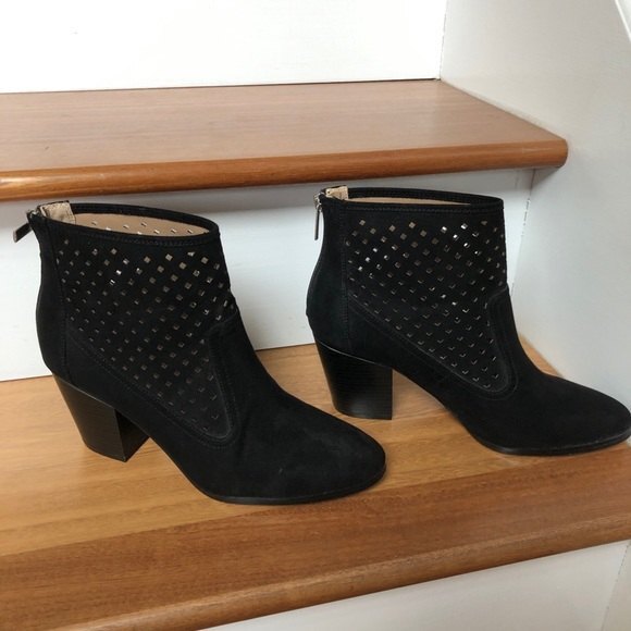 Kaari Blue Karin Ankle Boot Womens Size 9.5 Black Diamond Cut Out NEW - Picture 5 of 10